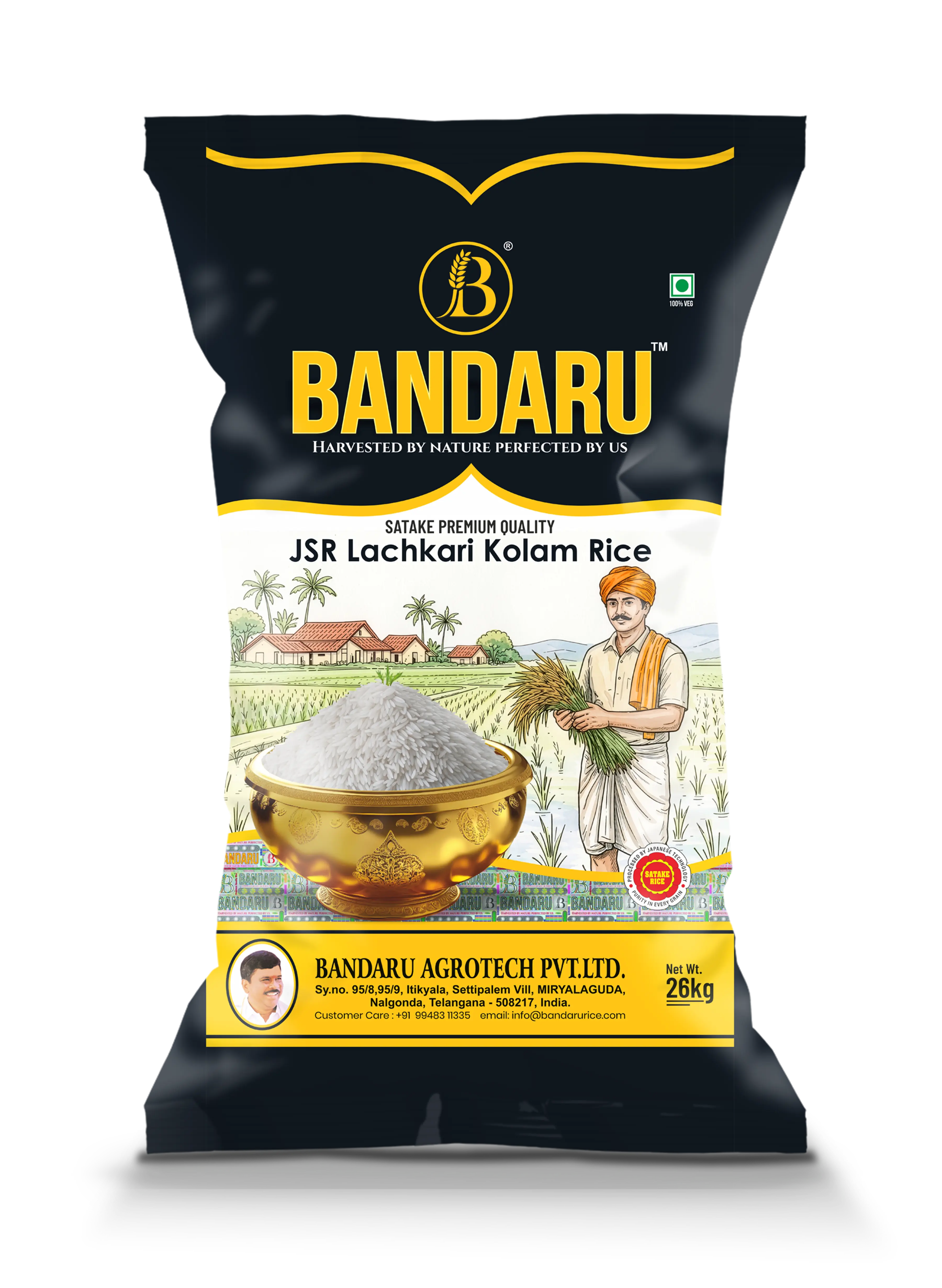 Bandaru JSR Black rice bag