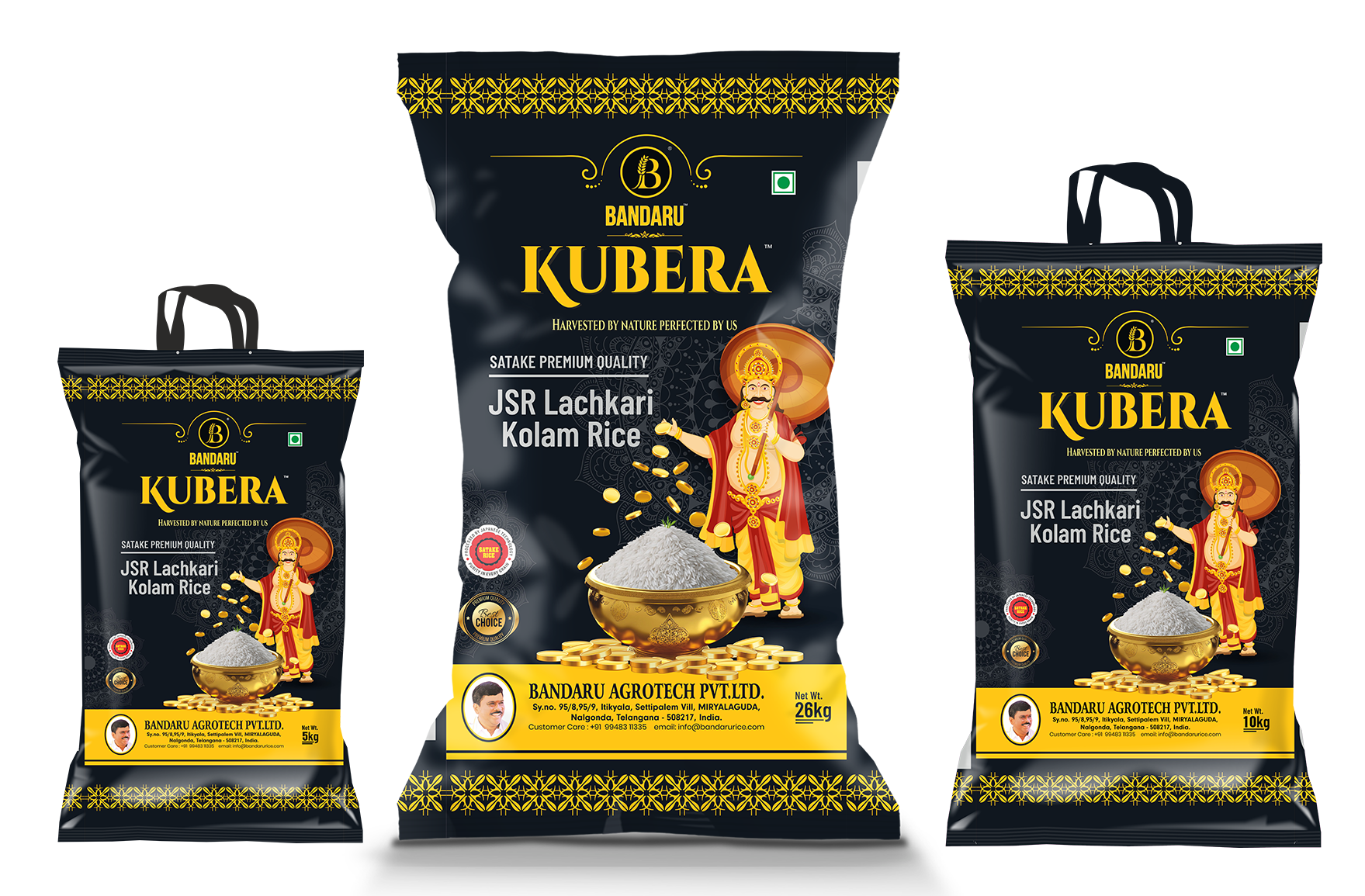 Kubera JSR Classic packs in 5 kg, 10 kg and 26 kg